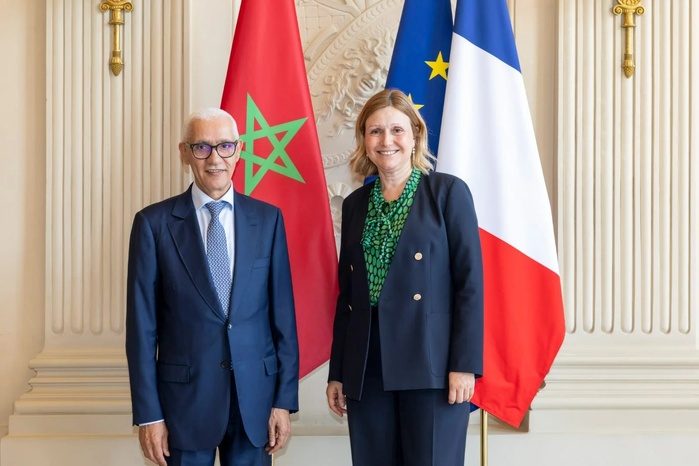Le président de la Chambre des Représentants, Rachid Talbi El Alami avec la présidente de l’Assemblée nationale française, Yaël Braun-Pivet, en marge de la 50ème session de l’Assemblée parlementaire de la Francophonie. DR: Chambre des représentants. Le président de la Chambre des Représentants, Rachid Talbi El Alami avec la présidente de l’Assemblée nationale française, Yaël Braun-Pivet, en marge de la 50ème session de l’Assemblée parlementaire de la Francophonie. DR: Chambre des représentants.