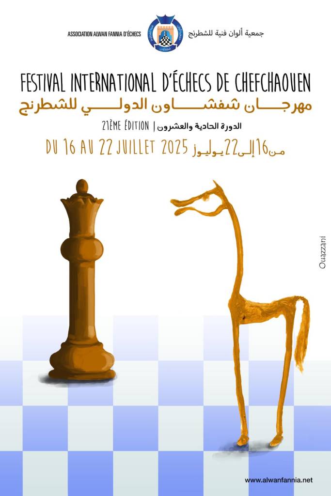 Échecs: Chefchaouen célèbre la 21ème édition de son Festival International sous le signe de l’excellence et du partage Échecs: Chefchaouen célèbre la 21ème édition de son Festival International sous le signe de l’excellence et du partage