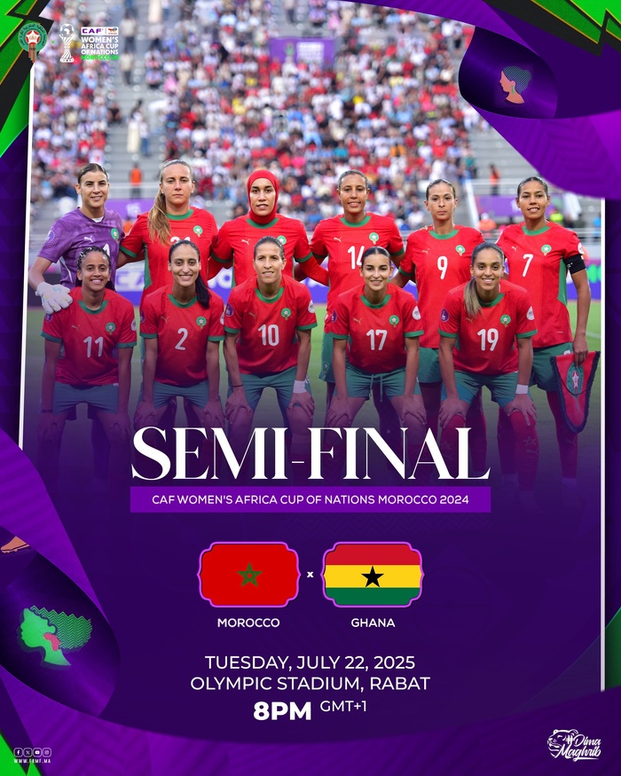 CAN (f) 2024 : Pas de demi-finale Maroc–Algérie, les Lionnes affronteront le Ghana CAN (f) 2024 : Pas de demi-finale Maroc–Algérie, les Lionnes affronteront le Ghana