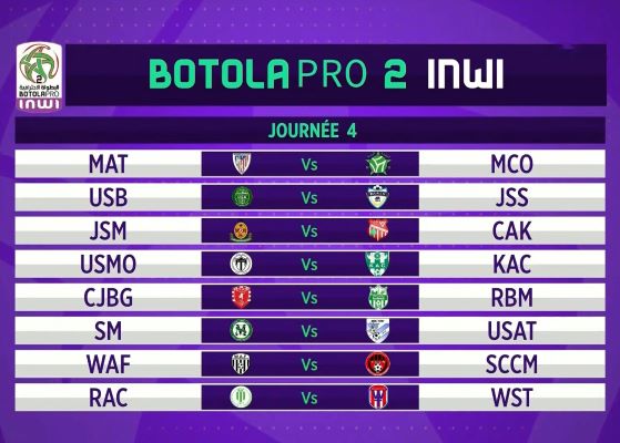 Botola DII / Programme de la saison 2025-2026 : Ittihad Bejaâd vs MAT en ouverture ! Botola DII / Programme de la saison 2025-2026 : Ittihad Bejaâd vs MAT en ouverture !