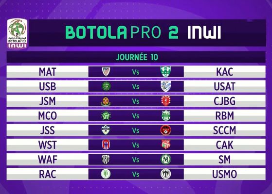 Botola DII / Programme de la saison 2025-2026 : Ittihad Bejaâd vs MAT en ouverture ! Botola DII / Programme de la saison 2025-2026 : Ittihad Bejaâd vs MAT en ouverture !