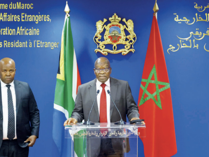 Jacob Zuma, ex-président sud-africain, à Rabat. Jacob Zuma, ex-président sud-africain, à Rabat.