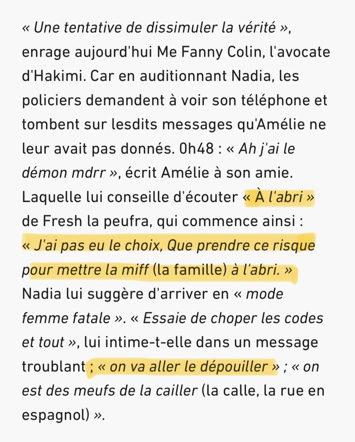 Média : L’Équipe vient au secours de Hakimi