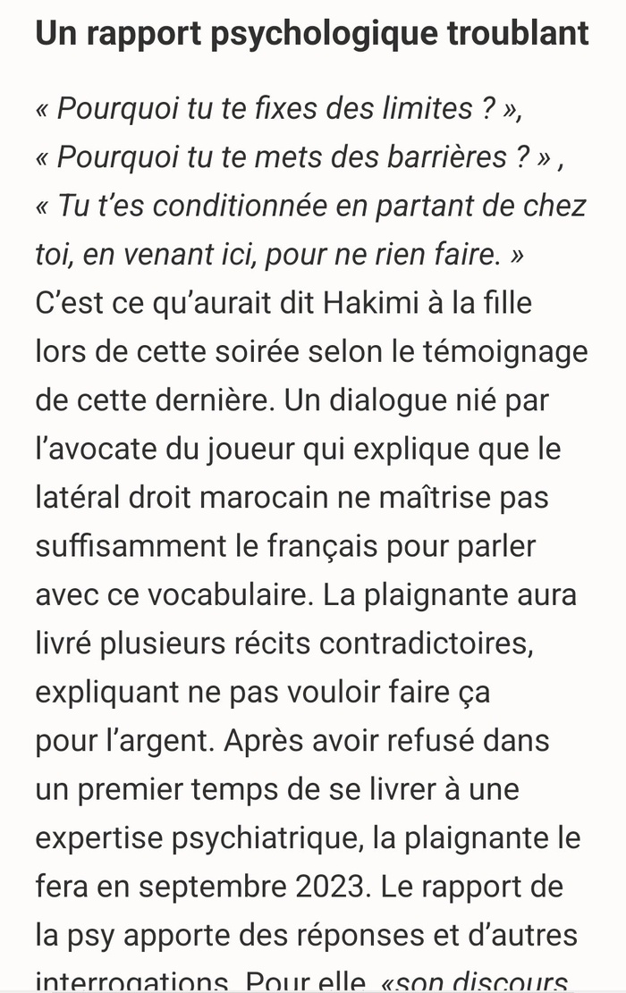 Média : L’Équipe vient au secours de Hakimi Média : L’Équipe vient au secours de Hakimi