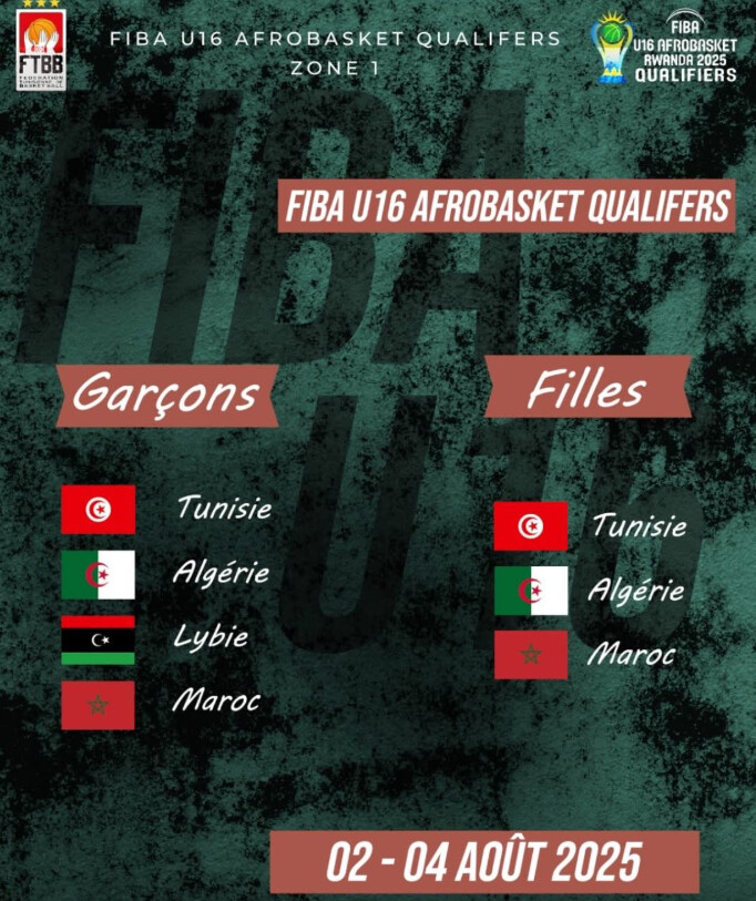 Afro Basket U16 / Coup d’envoi des éliminatoires régionales ce samedi : Maroc vs Tunisie (f) et Maroc vs Algérie (g) Afro Basket U16 / Coup d’envoi des éliminatoires régionales ce samedi : Maroc vs Tunisie (f) et Maroc vs Algérie (g)