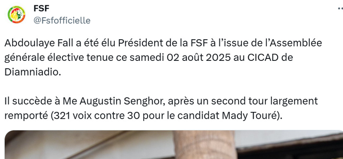 Foot africain : La Fédération sénégalaise a un nouveau président Foot africain : La Fédération sénégalaise a un nouveau président