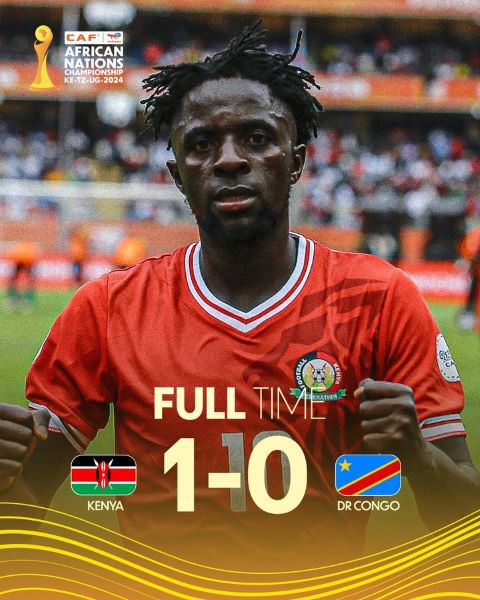 CHAN 2024 : Le Kenya vainqueur de la RDC CHAN 2024 : Le Kenya vainqueur de la RDC