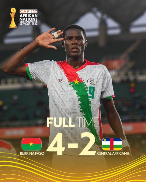 CHAN 2024 / Groupe B : Le Burkina Faso s’offre la Centrafrique et se relance