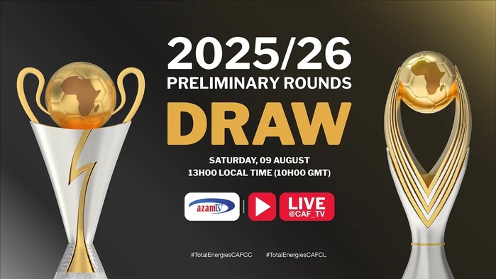 CAF / Officiel : Tirage au sort de la LDC et de la CCAF 2025/26 samedi prochain CAF / Officiel : Tirage au sort de la LDC et de la CCAF 2025/26 samedi prochain