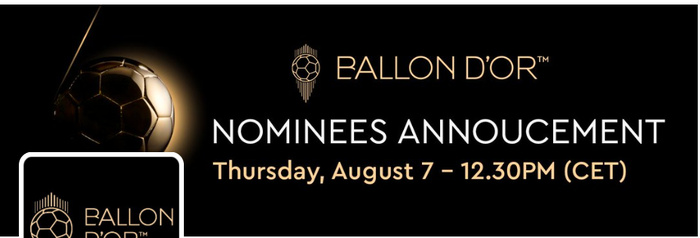 Le Ballon d'Or 2025 : les 30 nommés dévoilés ce jeudi Le Ballon d'Or 2025 : les 30 nommés dévoilés ce jeudi