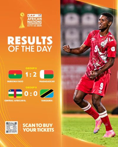 CHAN 2024 / Groupe B : Madagascar double la Mauritanie et rejoint les quarts
