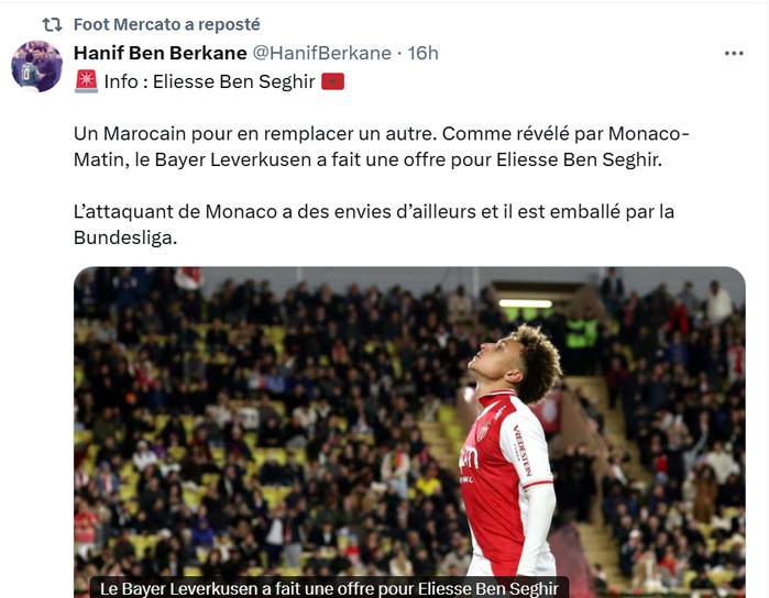 Transfert : Amine Adli vers Bournemouth, Ben Seghir vers Leverkusen ? Transfert : Amine Adli vers Bournemouth, Ben Seghir vers Leverkusen ?