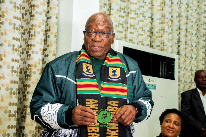 Jacob Zuma lors de son intervention dans une conférence organisée à l'université des études professionnelles à Accra. Photo: MK .