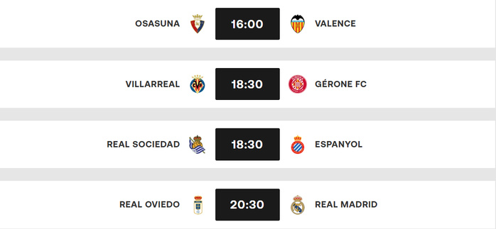 Liga / J2 : Résultats (samedi). Programme (dimanche) Liga / J2 : Résultats (samedi). Programme (dimanche)