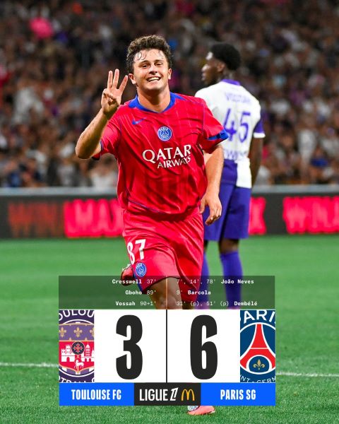 Ligue 1 / J3 : Le PSG s’impose dans un festival offensif à Toulouse Ligue 1 / J3 : Le PSG s’impose dans un festival offensif à Toulouse