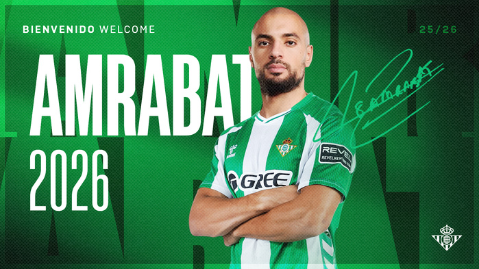 Officiel : Sofyan Amrabat prêté au Real Betis Officiel : Sofyan Amrabat prêté au Real Betis