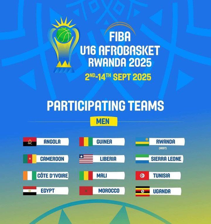 Afro Basket U16 Rwanda 2025 : Programme du premier tour des Lioncelles et des Lionceaux