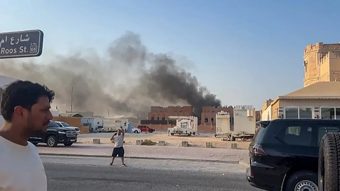 De la fumée après des frappes israéliennes au Qatar, le 9 septembre 2025. - JACQUELINE PENNEY