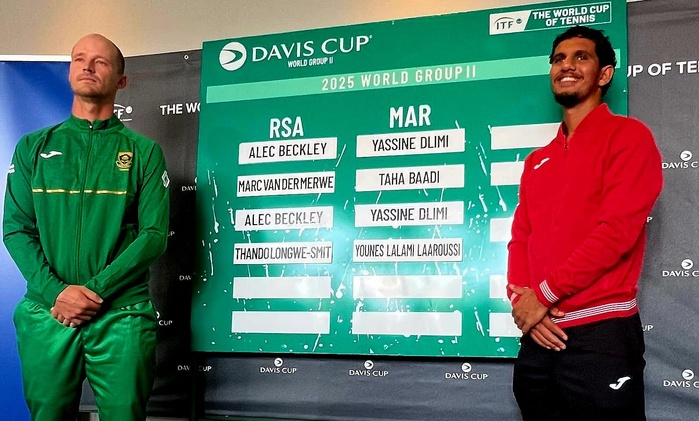 Taha Baadi et son adversaire Marc Van Der Merwe Taha Baadi et son adversaire Marc Van Der Merwe