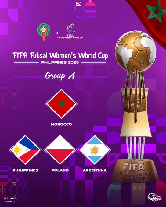 Coupe du Monde Féminine de Futsal – Philippines 2025 : Les Lionnes dans le groupe A Coupe du Monde Féminine de Futsal – Philippines 2025 : Les Lionnes dans le groupe A