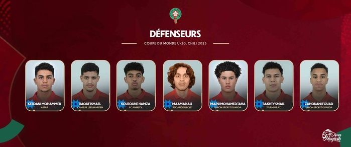 CDM U20 : Ouhabi dévoile sa liste mondialiste