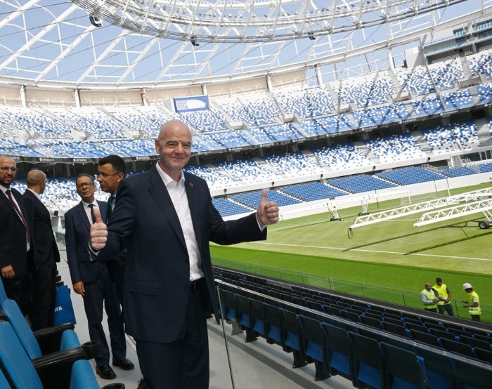 FIFA : Gianni Infantino en visite au Grand Stade de Tanger FIFA : Gianni Infantino en visite au Grand Stade de Tanger