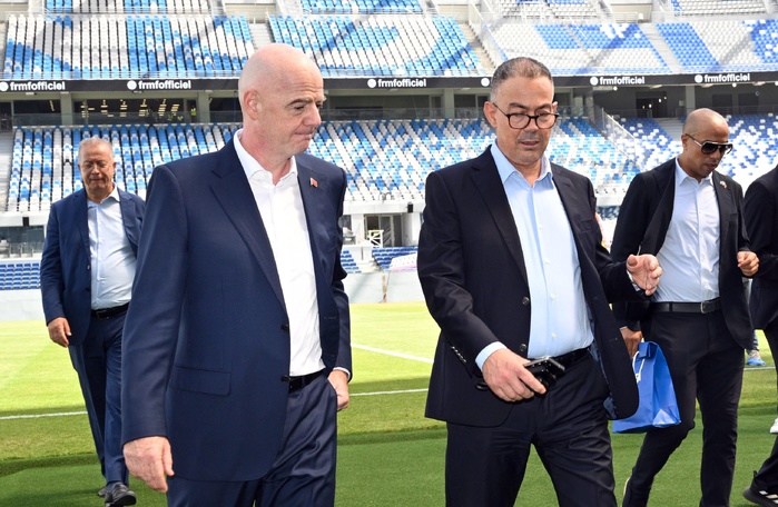 FIFA : Gianni Infantino en visite au Grand Stade de Tanger FIFA : Gianni Infantino en visite au Grand Stade de Tanger