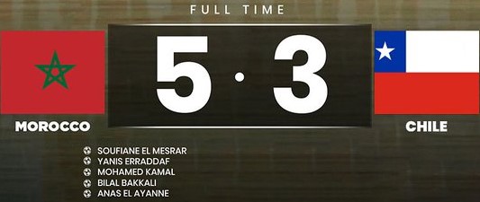 Futsal / Préparation : le Maroc prend le dessus sur le Chili Futsal / Préparation : le Maroc prend le dessus sur le Chili