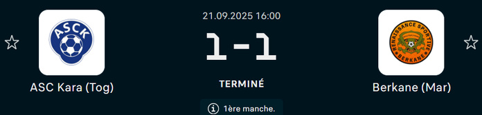 Ligue des Champions CAF : La RSB ramène un nul de Lomé