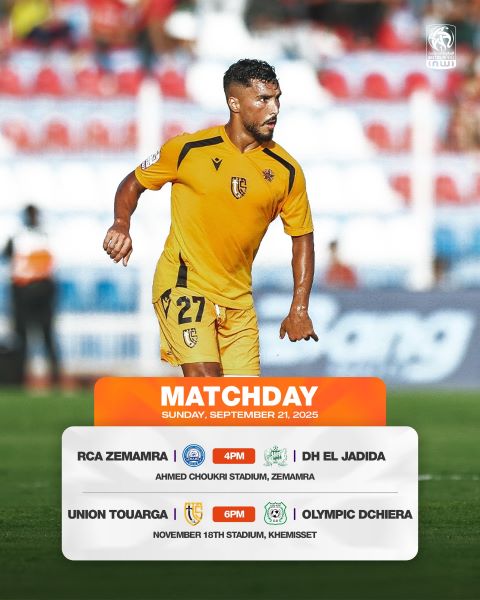 Botola D1 / J2 : Ce dimanche, deux matchs, deux nuls Botola D1 / J2 : Ce dimanche, deux matchs, deux nuls