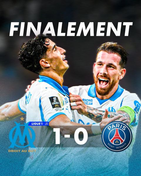 Ligue 1: L’OM s’offre le PSG, Aguerd héros du Vélodrome Ligue 1: L’OM s’offre le PSG, Aguerd héros du Vélodrome