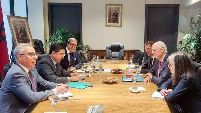 De Mistura s'entretient avec Nasser Bourita à la veille de la prochaine réunion du Conseil de sécurité 