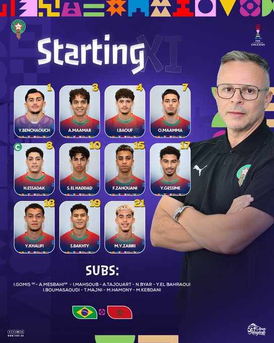 Mondial U20 / Maroc vs Brésil : le Onze du coup d’envoi Mondial U20 / Maroc vs Brésil : le Onze du coup d’envoi