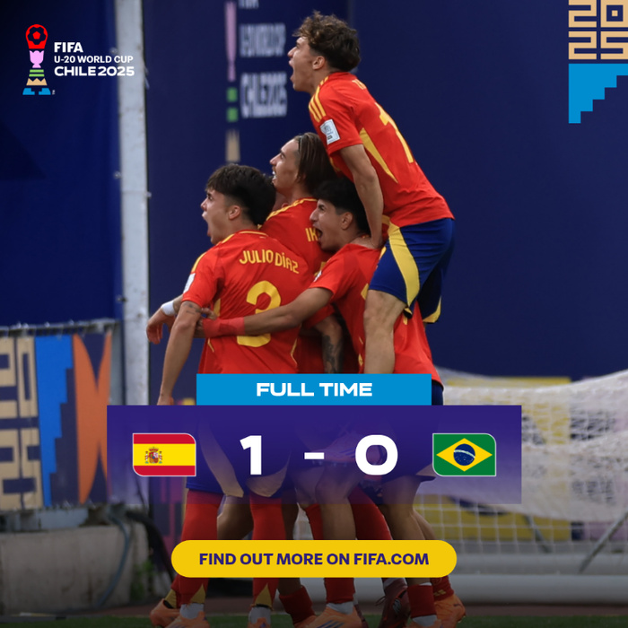 Mondial U20 / Groupe C : le Maroc et le Mexique qualifiés, l’Espagne qualifiable, le Brésil éliminé Mondial U20 / Groupe C : le Maroc et le Mexique qualifiés, l’Espagne qualifiable, le Brésil éliminé