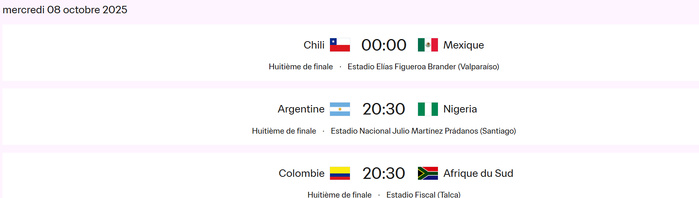 Mondial U20 / Officiel : Maroc vs Corée du Sud en huitièmes : Date ? horaire ?