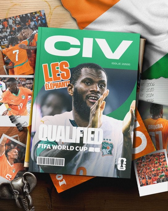 CDM 2026 : La Côte d’Ivoire valide sa qualification CDM 2026 : La Côte d’Ivoire valide sa qualification