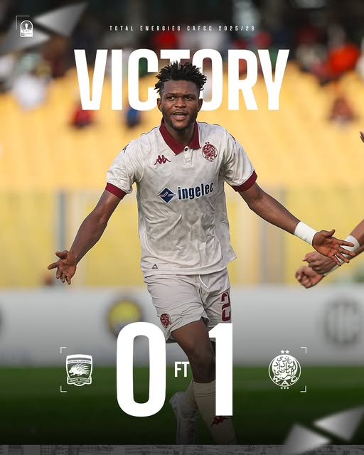 CCAF : Le Wydad s’impose à Accra et prend une option sur la qualification pour la phase de groupes CCAF : Le Wydad s’impose à Accra et prend une option sur la qualification pour la phase de groupes