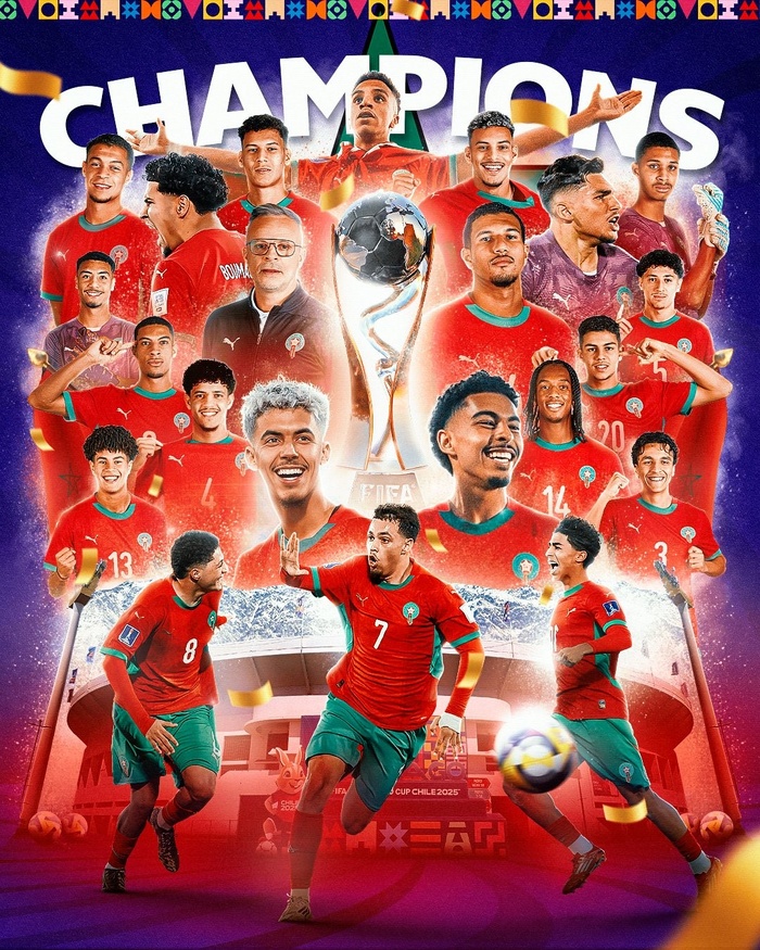 Finale CDM U20 / Le MAROC : UN BEAU CHAMPION DU MONDE U20 2025 APRES LE MAESTRIA DE SES LIONCEAUX