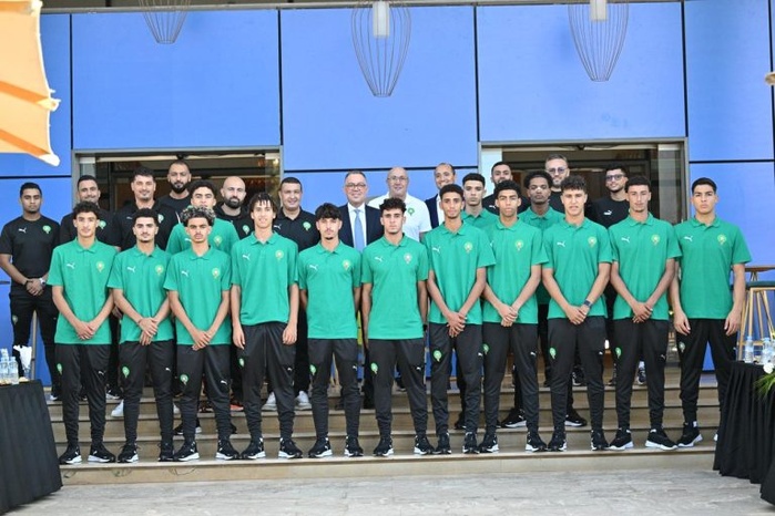 CDM U17 Qatar 25 : L'équipe nationale reçue lundi par le président de la FRMF avant de s’envoler ce mardi pour son camp de base de préparation CDM U17 Qatar 25 : L'équipe nationale reçue lundi par le président de la FRMF avant de s’envoler ce mardi pour son camp de base de préparation