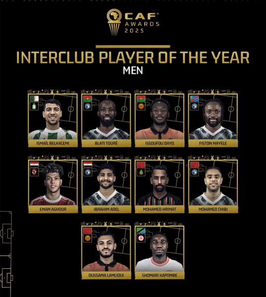 CAF Awards 2025: Les listes finales des nominés dévoilées partiellement CAF Awards 2025: Les listes finales des nominés dévoilées partiellement