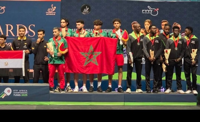 Championnats d’Afrique de tennis de table 2025 : Le Maroc termine sur la 3e marche du podium africain Championnats d’Afrique de tennis de table 2025 : Le Maroc termine sur la 3e marche du podium africain