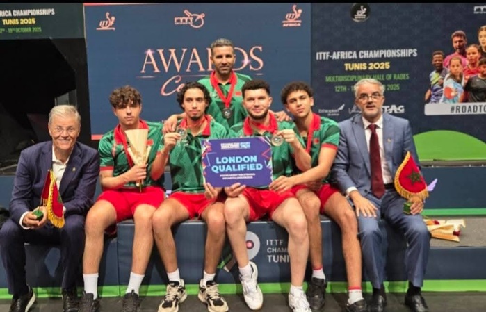 Championnats d’Afrique de tennis de table 2025 : Le Maroc termine sur la 3e marche du podium africain