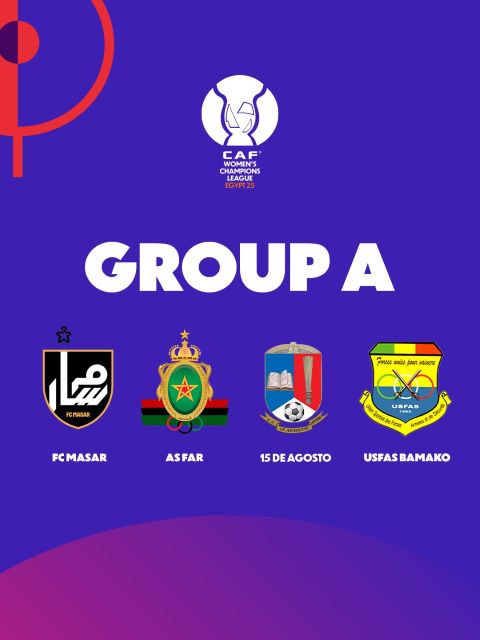 Tirage des groupes de la LDC (f) Caire 2025 : Les FAR dans le groupe A avec le FC Masar ( Égypte) Tirage des groupes de la LDC (f) Caire 2025 : Les FAR dans le groupe A avec le FC Masar ( Égypte)