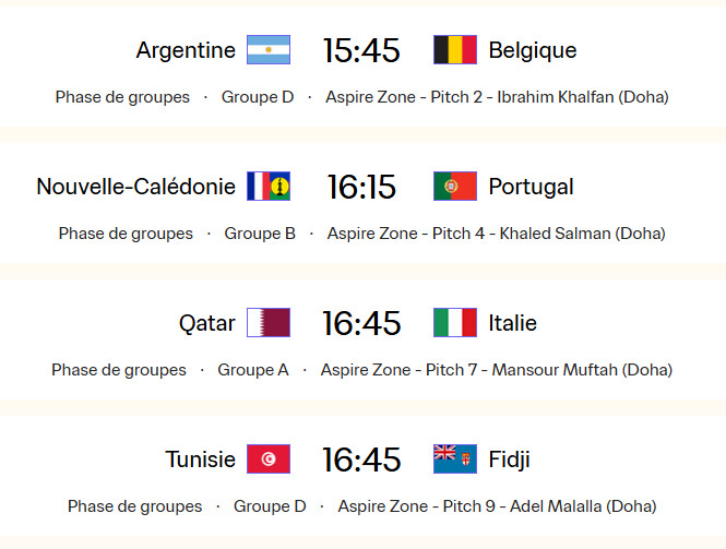 CDM masculine U17 Qatar 25: Programmes des Lionceaux et de la journée d'ouverture CDM masculine U17 Qatar 25: Programmes des Lionceaux et de la journée d'ouverture