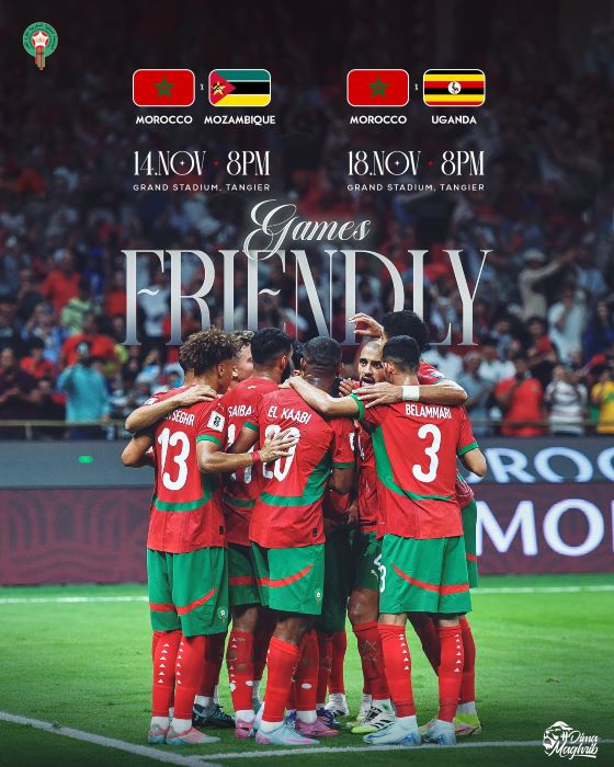 Prépa CAN Maroc 2025 / Officiel : Maroc - Mozambique et Maroc - Ouganda en ouverture du Grand Stade de Tanger en novembre