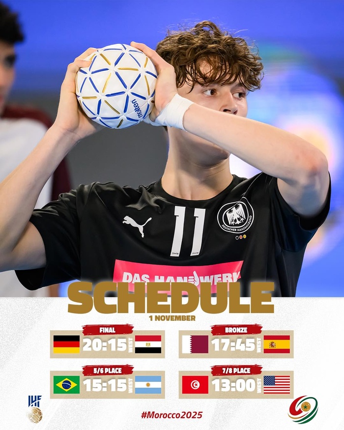 HB. Mondial U17 : Ce samedi, Allemagne et Égypte pour le titre Casablanca 2025 HB. Mondial U17 : Ce samedi, Allemagne et Égypte pour le titre Casablanca 2025