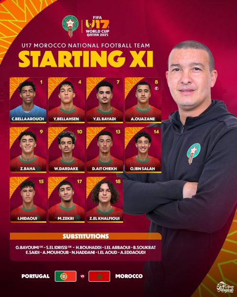 CDM U17 Qatar/ Maroc-Portugal: Une raclé, un naufrage et un triste après-midi !