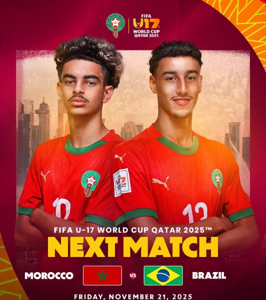 ¼ de finale CDM U17 /Jour J pour ‘’ Maroc–Brésil’’ : Horaire ? Chaînes ?