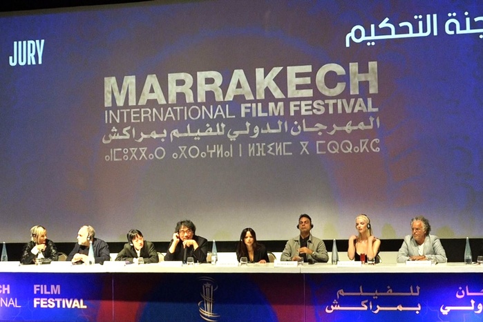 Les membres du jury de la 22ᵉ édition du Festival international du film de Marrakech. Crédit : Chidmi Noureddine.