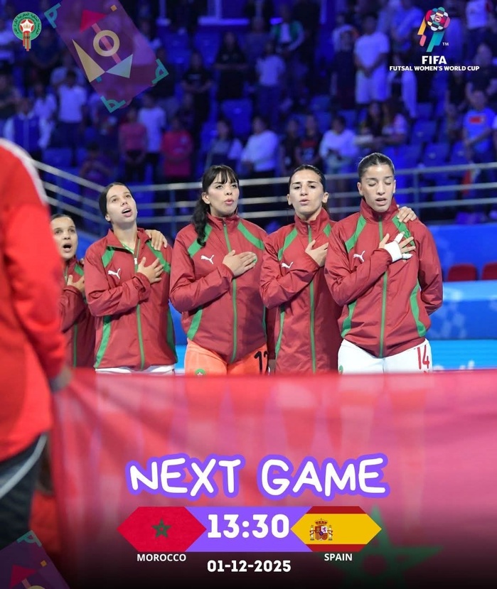 1/4 de finale CDM (f) Futsal : Maroc-Espagne ce lundi: Horaire ? Diffusion? 1/4 de finale CDM (f) Futsal : Maroc-Espagne ce lundi: Horaire ? Diffusion?